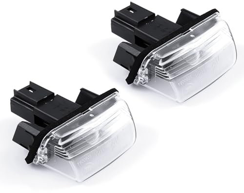 ROBUST 2 Pcs Rear Number Plate Light Lamp for Citroen Berlingo C3 Mk1 Mk2 DS4 Jumpy Saxo XSara Peugeot 206 207 306 307 308 406 407 5008 Expert Partner Traveller 6340 A3 6340.A3 6340A3