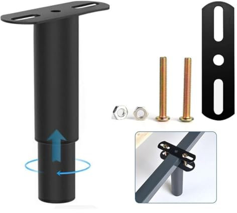 Patas Cama Patas Somier Universales Patas de Somier Regulables 18-33 cm Patas Regulables Adecuado para Camas Sofás Muebles de TV Gabinetes