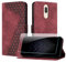 JayModCase Custodia per Huawei Mate 10 Lite/Honor 9i/Maimang 6 con protezione per schermo, Custodia Pelle Sintetica Portafoglio con Magnetica a Scatto Slot per scheda Cavalletto per Honor 9i - Rosso