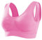 Memoryee Sport BH Damen Große Brüste Starker Halt Push Up Ohne Bügel 1er Pack Set Gepolstert Joggen Yoga Laufen Reiten Bra Crop Top Rosa M