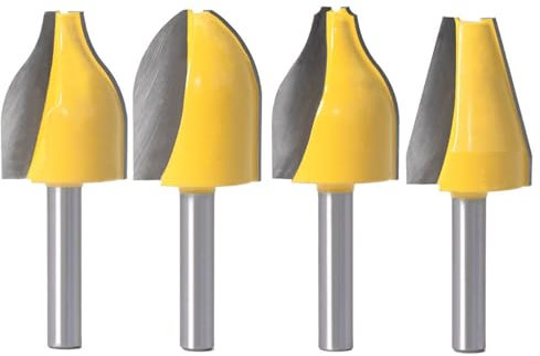 Jeu de mèches de routeur à panneau surélevé vertical à tige de 4 pièces/ensemble 8 mm, fraise à bois for panneau de porte d'armoire outils de travail du bois