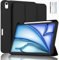 EspZanthic Coque pour iPad Air 11 Pouces M3/M2 (2025/2024), iPad Air 6e/5e/4e Génération (2024/2022/2020) avec Porte Pencil, Étui Housse Tablette avec TPU Souple, Stylet