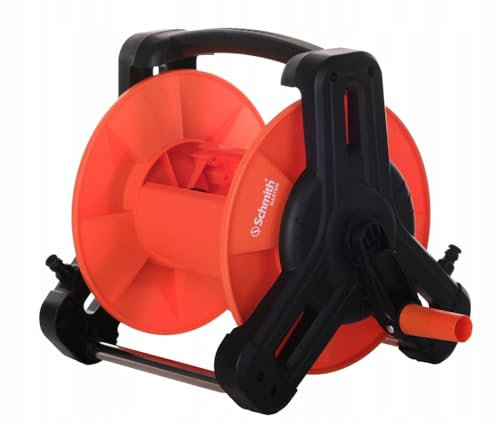 Schmith - Enrouleur Tuyau Arrosage - Enrouleur pour Tuyau d'eau 1/2 Pouce, Jusqu'à 35 m - Poids 1,3 kg, Facile à Transporter - Accessoires Jardinage - 46 x 32 x 33 cm