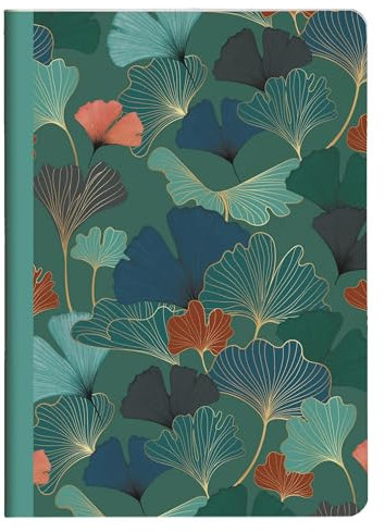 Clairefontaine 116243C - Notizbuch / Heft Gaïa Blau, mit Fadenbindung, DIN A5 14,8x21 cm, 48 Blatt, liniert elfenbein 90g, Motiv sortiert, 1 Stück