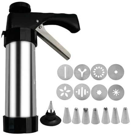 Macchina automatica per biscotti – Macchina per pasta per biscotti robusta | Pressa per biscotti elettrica con 8 beccucci per biscotti, adatta alla produzione di , dolci e torte