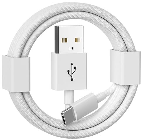 IPhone 16/16E/15 Woven Charger Cable, USB A to USB C Charging Lead Compatible for IPhone 16 Pro Max/15, 16 Plus, iPad, AirPods 4/Pro 2, Google Pixel 9/8 Auto Android Wire, Car CarPlay Accessories Cord