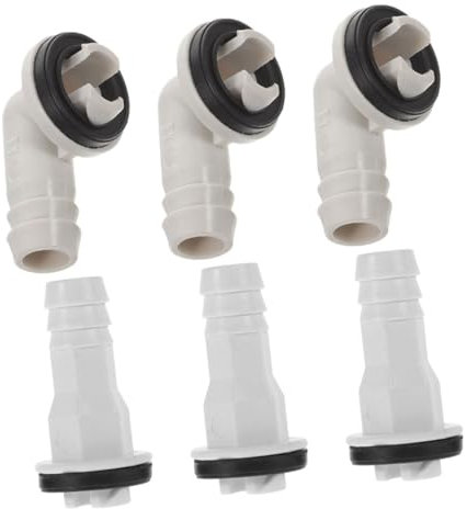 Cabilock Kit de Drenaje para Aire Acondicionado 6 Piezas Codo de 15 Mm y Conectores Estándar Accesorios para Exterior Instalación Sencilla para Manguera de Desagüe