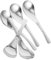 TOPBATHY 5-teiliges Edelstahl-teelöffel-set, Gehämmertes Besteck, Suppenlöffel, Dessert- Und Salatlöffel Für Zuhause, Abendessen, Küche, Restaurant