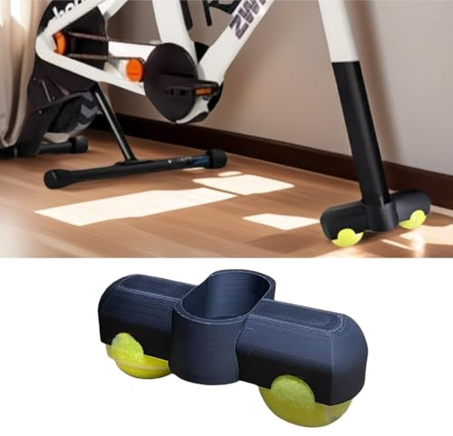 Indoor Cycling Snap Rocker Feet Adapters for Zwift Ride Front Leg with 2 Pack Tennis Balls, Indoor Trainer Workout Equipment Accessories