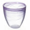 Villa d'Este Home Tivoli 1996 Lot de 6 verres à eau bombés 280 ml en verre, surface dégradée, violet, Albâtre