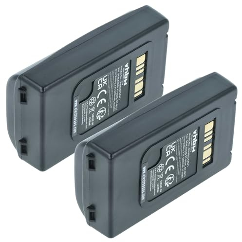 vhbw 2X Akku kompatibel mit Datalogic Skorpio X4, Skorpio X3 Barcodescanner POS (5200 mAh, 3,7 V, Li-Ion)