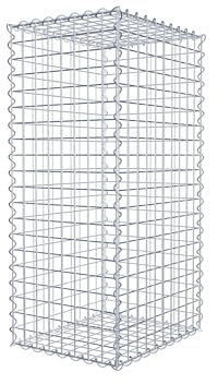 GABIONA – Gabion 100 x 50 x 40 cm – galvaniserad gabionkorg för stenar från 32 mm korn – maskstorlek 5 x 5 cm – väderbeständig