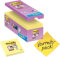 Post-it Super Sticky Notes Kanariengelb, Vorteilspackung, 14 Blöcken + 2 Gratisblöcke, 90 Blatt pro Block, 76 mm x 76 mm, Gelb - Extra-stark klebende Notizzettel für To-Do-Listen und Erinnerungen