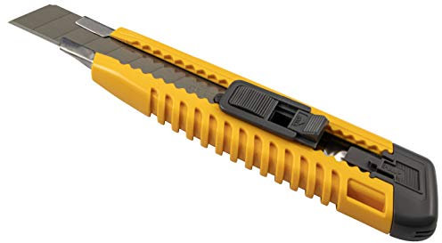 Gedotec Profi-Cuttermesser 18 mm Teppichmesser Metall-Führung LC-405 | Klinge entwickelt für maximale Schärfe | KDS - MADE IN JAPAN | 1 Stück - Handmesser universal inkl. 2 Stück Cutter-Klingen