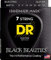 DR E EXBK BKE7-9 Extra Black Beautie Jeu de cordes pour Guitare électrique 7 cordes