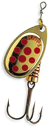 Mepps Aglia Decoree mit Punkten Spinner Gr 2 - Gold/rot