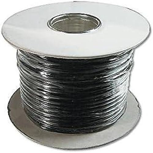 DIGITUS Cable telefónico plano - 6 hilos - 100 m en tambor - AWG 26 - sin blindaje - CCA - para instalaciones modulares o TAE - negro