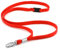 CKB LTD Premium Lanyards Umhängeband mit Breakaway und Drehgelenk Metall Clip für Ausweishalter Lanyard Einfarbig Rot Packung mit 20