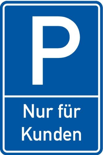 H.Klar Schild Alu Parkplatzschild Nur für Kunden Wandmontage 600x400mm