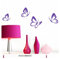 Grandora Wandtattoo 4er Set Schmetterlinge I Lavendel 8-10 cm I Baby Kinderzimmer selbstklebend Wand Aufkleber Wandaufkleber Wandsticker Sticker W697
