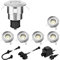 ledscom.de LED Boden-Einbauleuchte Atria für außen Aluminium warm-weiß, je 14lm, IP65, 40mm Ø 6er Set