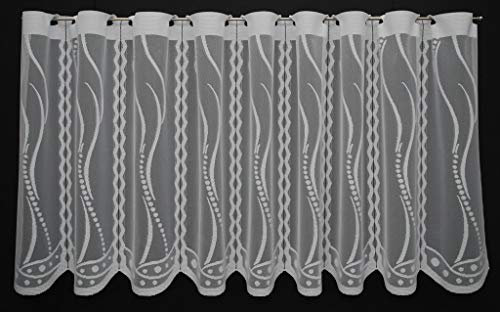 VHG Scheibengardine Welle 60 cm hoch Natur - Wunschbreite frei wählbar durch gekaufte Menge in 20 cm Schritten - Meterware