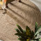 Indian Arts Fair-Trade-Teppich, rund, geflochten, aus Jute und Baumwolle 90cm Diameter beige