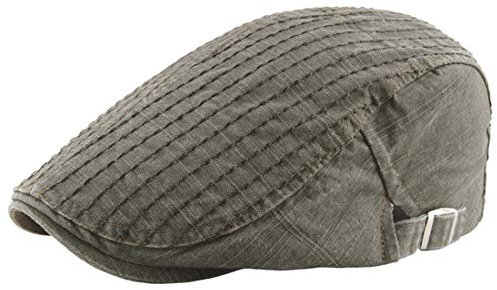 Kuyou Flatcap Gatsby Ivy Cap Schiebermütze Schirmmütze Irish Hunting Hut (Grün)