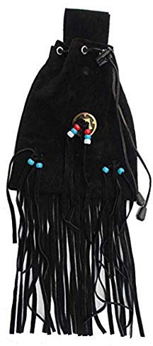 Gürteltasche Lederbeutel Western Indian Style schwarz