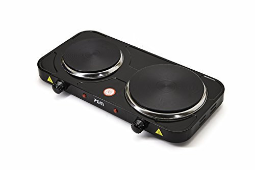PEM Plaque de cuisson double - 2500W - HP-212,Noir