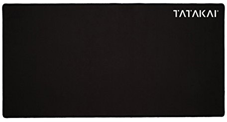 Tatakai® Extended Gaming Mouse Mat Pad Extra Thick 4mm Non Slip Natural Rubber Base Premium Waterproof Neoprene Surface Anti Fray Stitched Edge Laser and Optical Mouse Compatibility (XXL: 900x450x4mm)