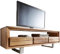 DELIFE Fernsehtisch Live-Edge Akazie Natur 146 cm 1 Fach 3 Schübe Baumkante Lowboard