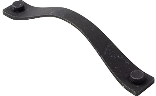 Gedotec Design Schubladen-Griff | AGAVE | 160 mm Möbelgriff schwarz matt | 1 Stück | Bogengriff Küche Antik | Bügelgriff Vintage aus Metall für Möbel & Kommoden | Türgriff Schranktür mit Schrauben