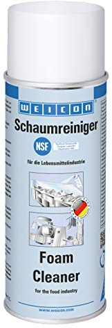 WEICON Schaumreiniger 400ml weiß | Für Waage, Display & Monitor im Lebensmittelbereich | Universalreiniger, Polsterreiniger, entfernt Schmutz auf Glas, Kunststoff, Textilien und Metall, lebensmittelecht
