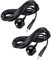 sourcing map IR Infrared Receiver Extender Cable 2.5mm Jack 6.5FT Long 26-39FT Receiving Distance Black Head 2pcs