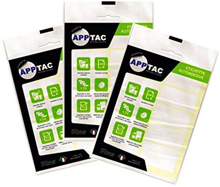 Alevar 1080 Etichette Adesive Multiuso con Angoli Arrotondati, Formato 14x8 mm, 108 Etichette Bianche per Foglio, Confezione da 10 Fogli