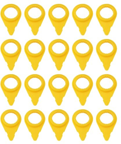 The Lord of the Tools 20 Pezzi 19mm Indicatori di Dado Ruota Gialli Perno Bullone Dado Ruota Indicatore di Controllo Puntatore Compatibile con Ifor Williams dal 1996 in Poi per Camion Roulotte