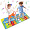 Miavogo Tanzmatte Kinder, Piano Mat Klaviermatte 8 Einstellbare Lautstärke + 8 Instrumente + 10 Keyboard Musik Matte für Jungen Mädchen - 130 x 48 cm