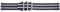 Eichmüller 22mm Armee Zulu Textil Armband Schwarz Grau mit Dornschließe