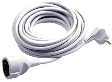 Meister Schutzkontakt-Verlängerung - 2 m Kabel - weiß - Kunststoffleitung - IP20 Innenbereich / Kupplung mit Berührungsschutz / Schuko-Verlängerung / 7432210