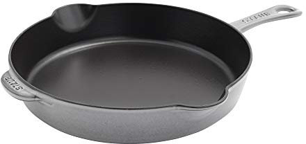 Staub Padella tradizionale in ghisa, 28 cm, colore grigio grafite, Made in France
