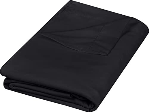 Utopia Bedding - Bettlaken ohne Gummizug - Bettlaken 259 x 266cm - Bettlaken 150 x 200cm - Flaches Laken weich gebürstete Mikrofaser - Schwarz