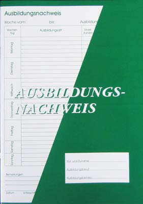 Ausbildungsnachweisheft, A4, täglich, 7 Tage