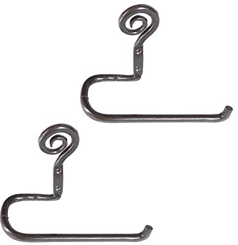 Hammer and Tongs - Curly Iron Toilet Roll Holder - W180mm - Raw - Pack of 2