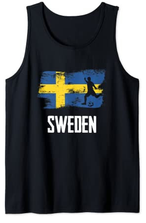 Sweden Flag Jersey Swedish Soccer Team Swedish Tank Top