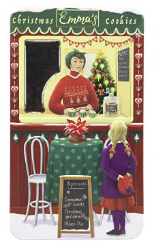 stylebox Blechdose Keksdose Deko Box Kiosk Xmas Cookies - Emma´s für Weihnachtskekse Schokolade-Pralinen Aufbewahrung, ca. 21x11,5x5,5 cm Volumen: 2,1 L