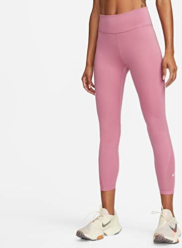 Nike W NK ONE DF MR 7/8 TGT - L, Desert Berry/White