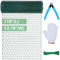Chicken Wire Mesh Roll, 35cm x 3m Rustproof Galvanised Chicken Wire PVC Coated, Sturdy Hexagonal Mesh Green with Cutting Pliers Gloves Cable Ties for Animal Poultry Fence Gardening Netting DIY Crafts