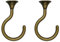 2 Sets Ceiling Hook Large Swag Heavy Duty Swag Hook with Hardware for Hanging Plants Ceiling Easy Installation Cavity Wall Dry Wall Indoor & Outdoor (2 Sets Antique Brass)