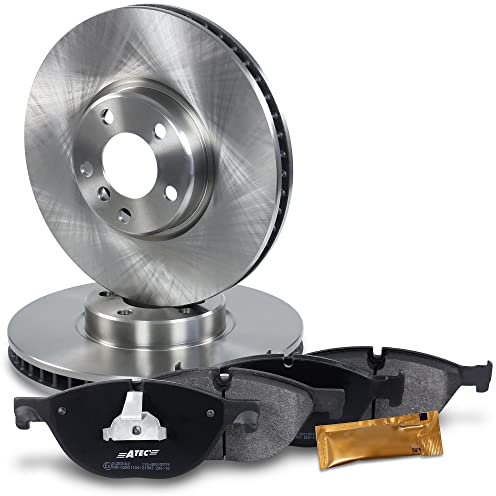 ATEC Germany Bremsenset Vorderachse inkl. Bremsscheiben Ø 348 mm Belüftet + Bremsbeläge Vorne Kompatibel mit BMW 5er (F10) (F07) (F11), 6er (F12) (F13) (F06), 7er (F01, F02, F03, F04)